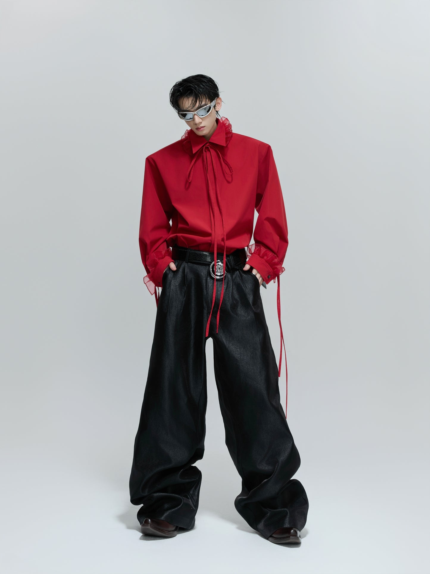 【25s Dec.】Detachable Lace Ribbon Design Shirt