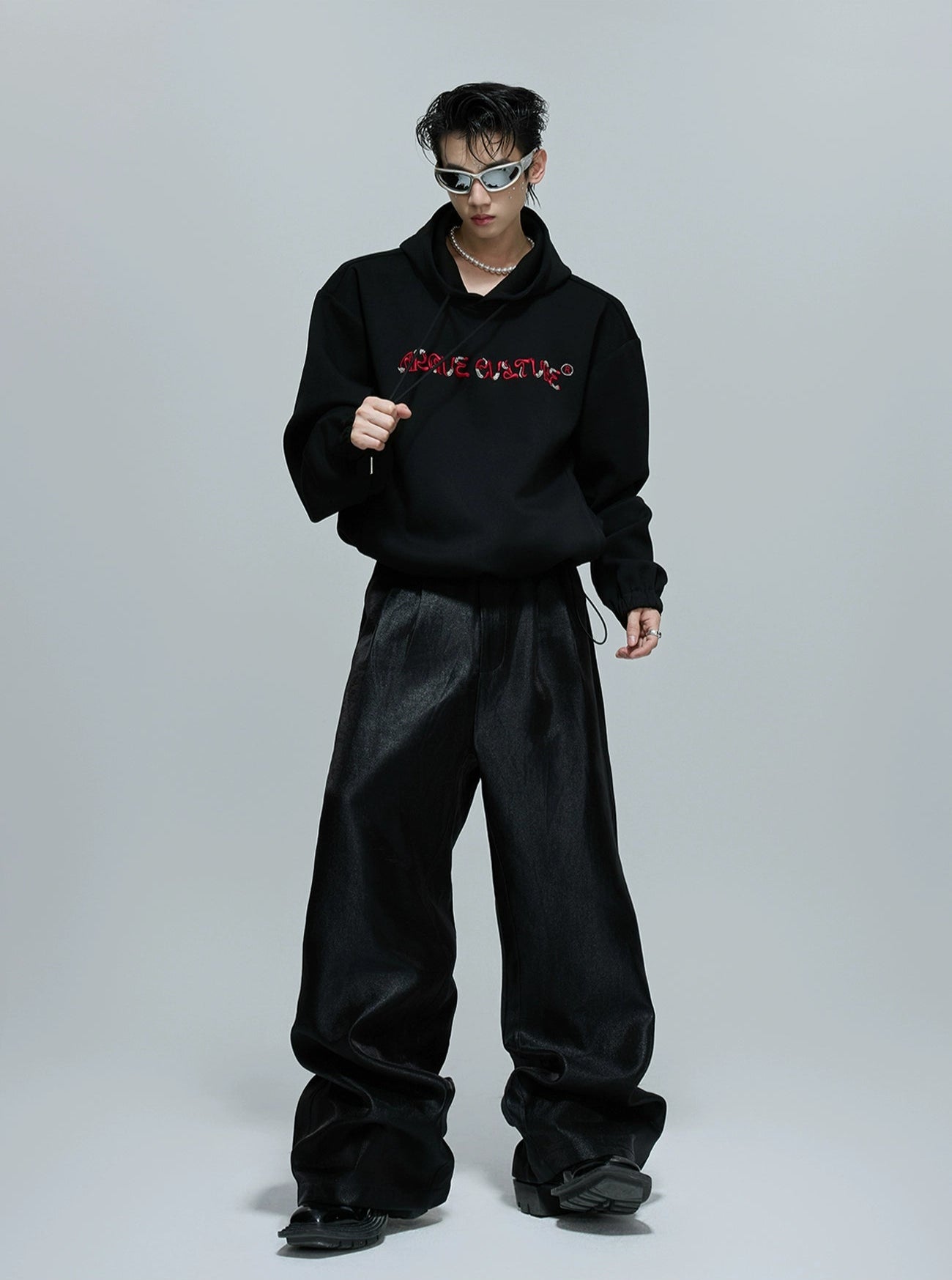 Beaded Embroidered Hoodie