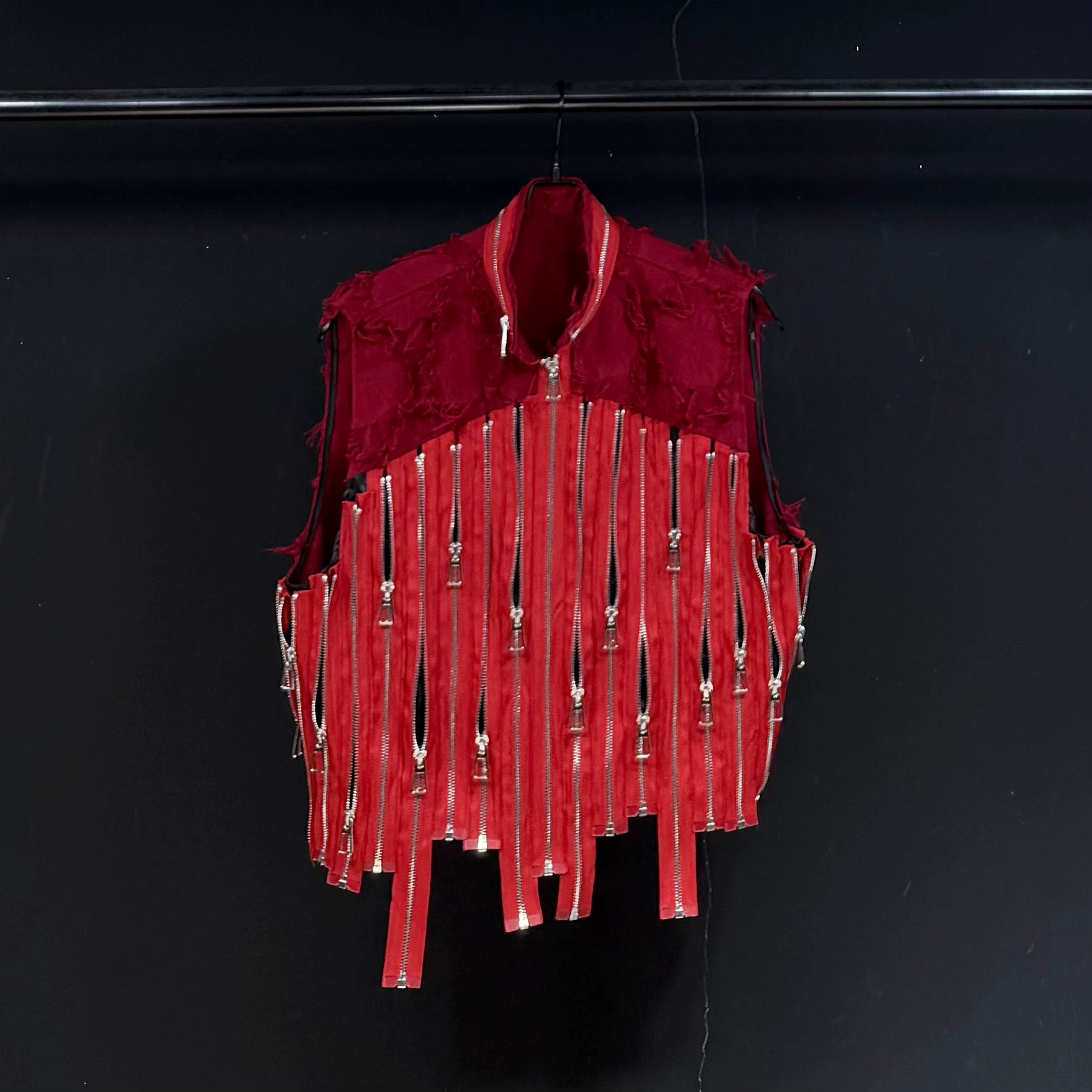 Asymmetric Zip Street Vest