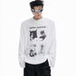 【25s Aug.】Artistic Pattern Loose Fit High Elasticity Long Sleeves