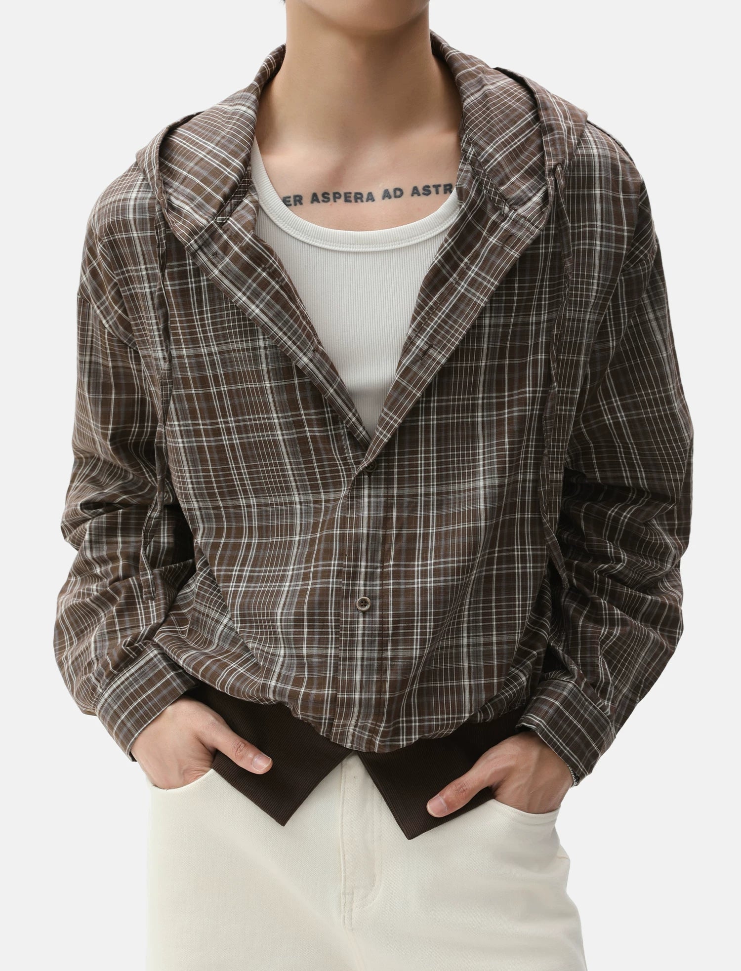 Vintage Plaid Hooded Jacket