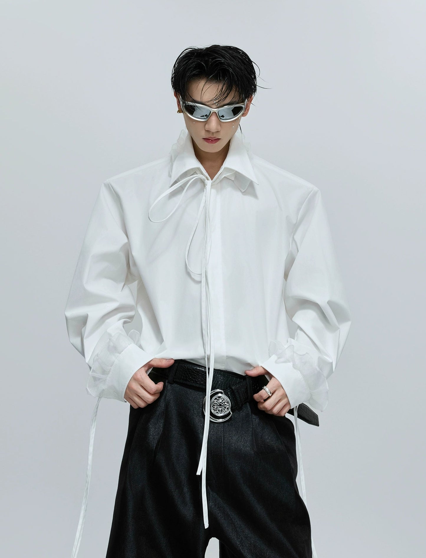 【25s Dec.】Detachable Lace Ribbon Design Shirt