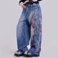 【25s Aug.】Embroidered Totem Mid-Rise Wide-Leg Jeans