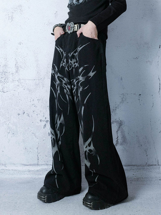 【25s Aug.】Dark Totem Loose Jeans