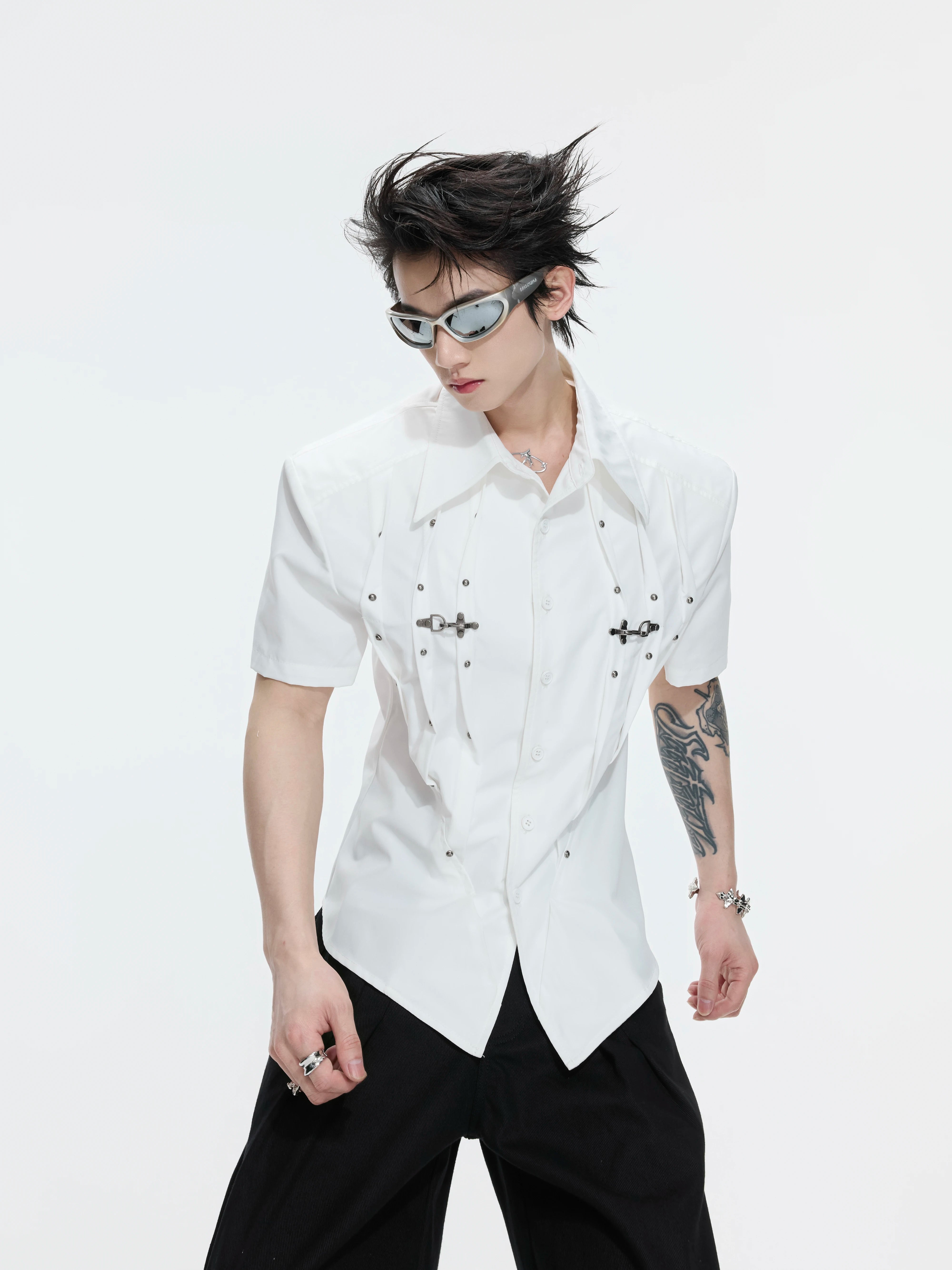【26s Apr.】Pleated Waist Structured Shirt