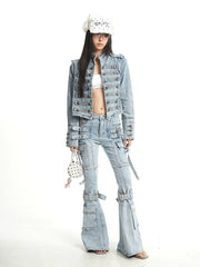 【25s Sep.】Light Blue Faded Flare Wide-Leg Jeans