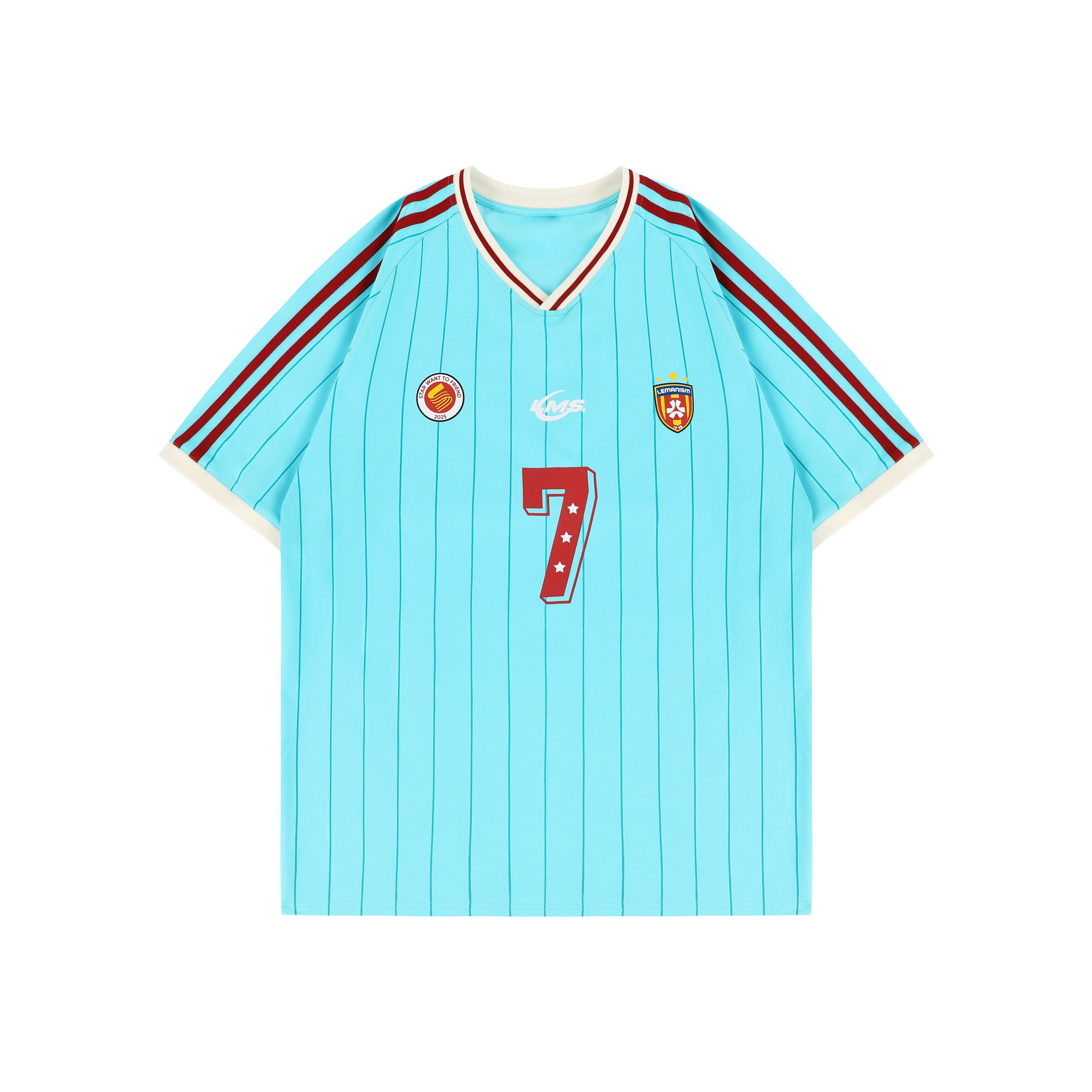 Contrast V-Neck Sports Jersey Tee