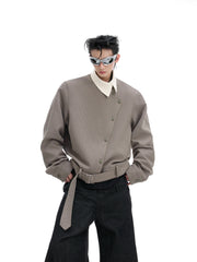 【25s Aug.】Asymmetric Button Vintage Collar Jacket