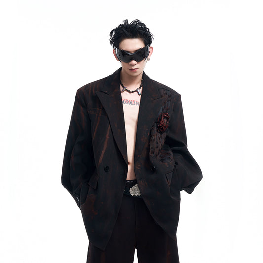 【25s Aug.】Rose Handmade Graffiti High Texture Suit