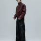 Python Textured Leather Fashion Jacket