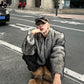 【25s Oct.】Stylish Grey Faux Fox Fur Jacket