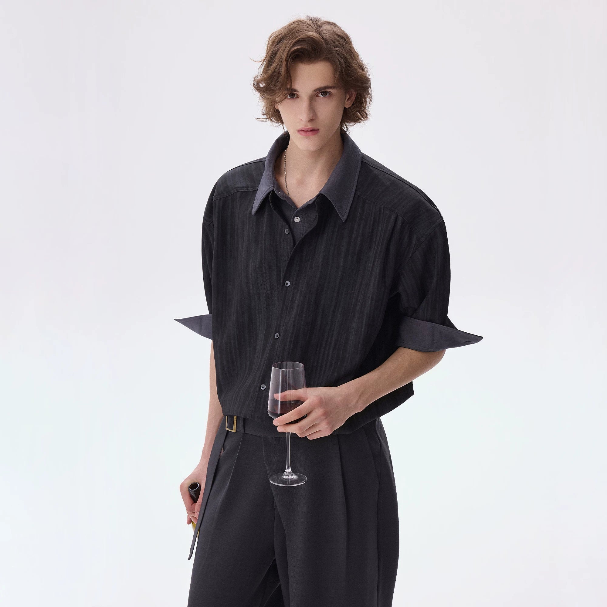 Layered Business Short Sleeve Shirt