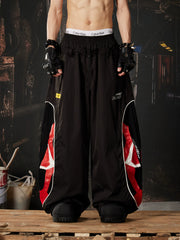 Deconstructed Racing Mesh Leather Pants