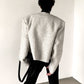 【25s Sep.】Tweed Rose Brooch Chanel Style Jacket