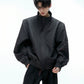【25s Aug.】Deconstructed Colorblock Stand Collar Rivet Loose-Fit Jacket