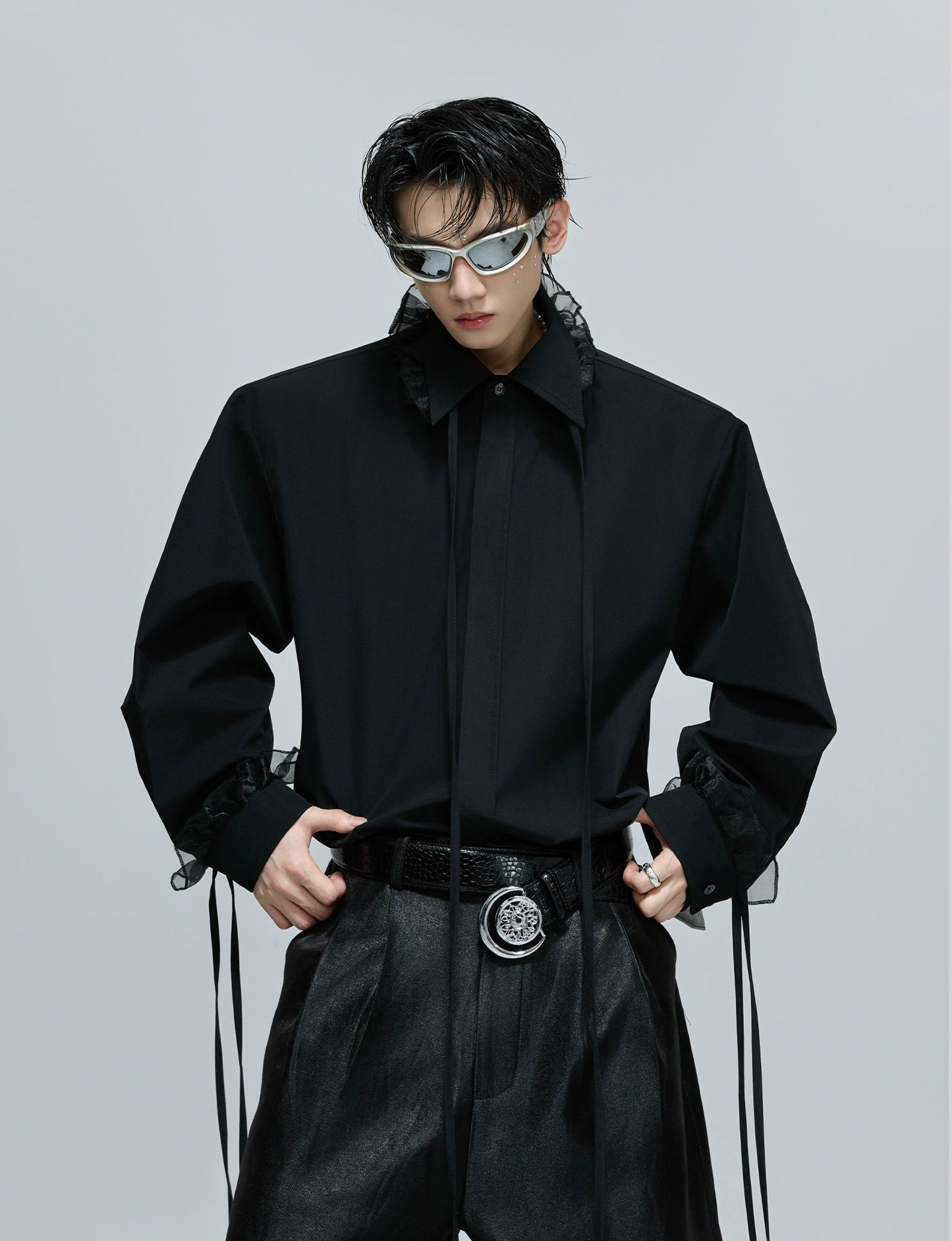 【25s Dec.】Detachable Lace Ribbon Design Shirt