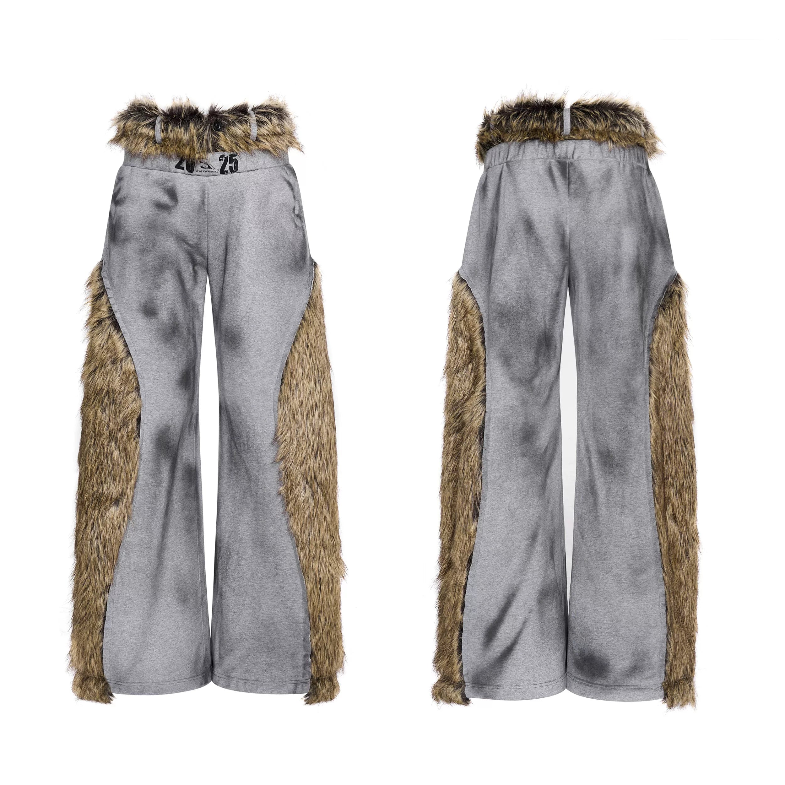 Reversible Hand-painted Thorn Plush Sweatshirt Jacket