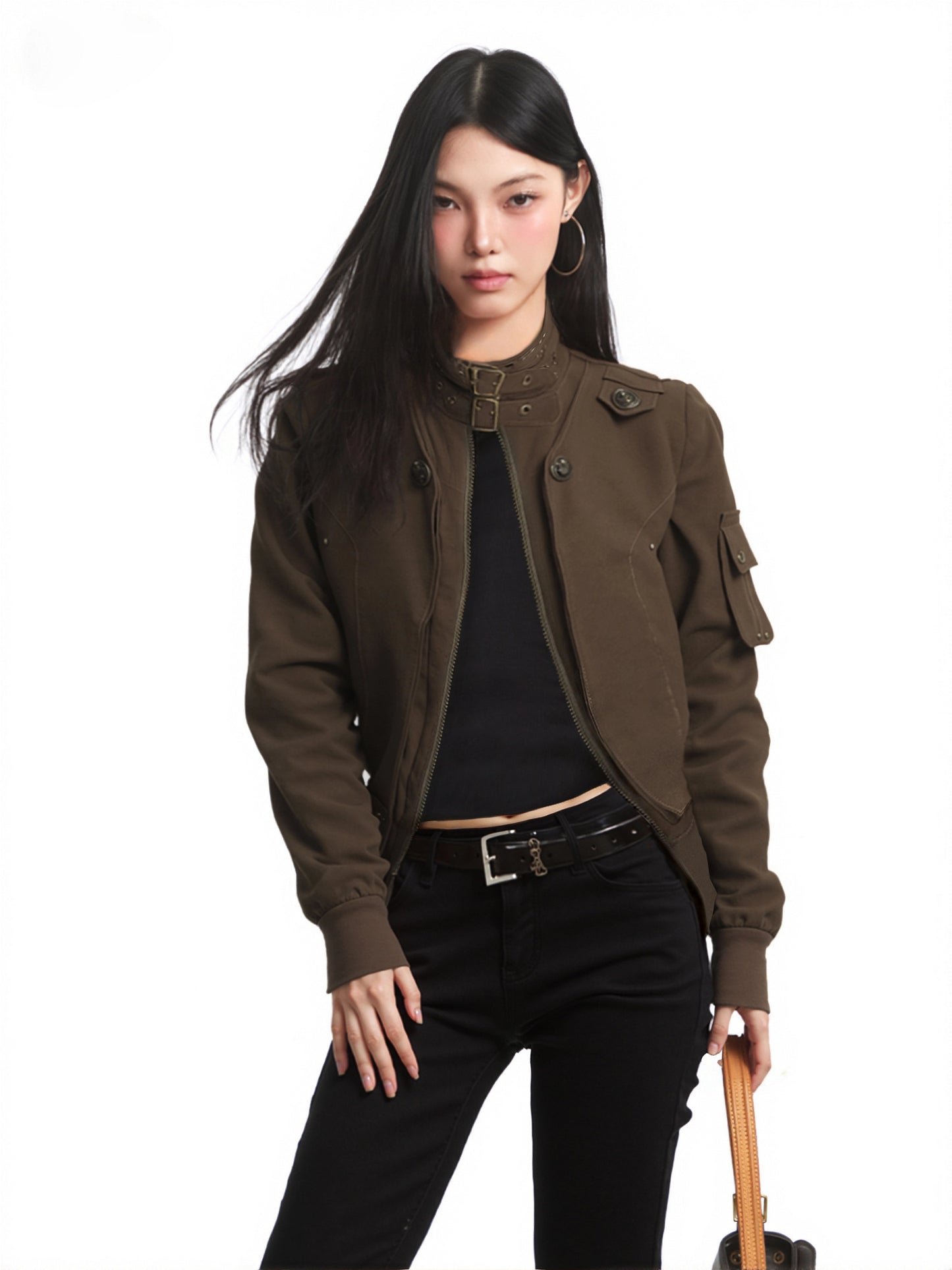 【25s Oct.】Vintage Brown Worker Biker Jacket