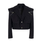 【25s Apr.】Fake Two-piece Zippered Short Suit