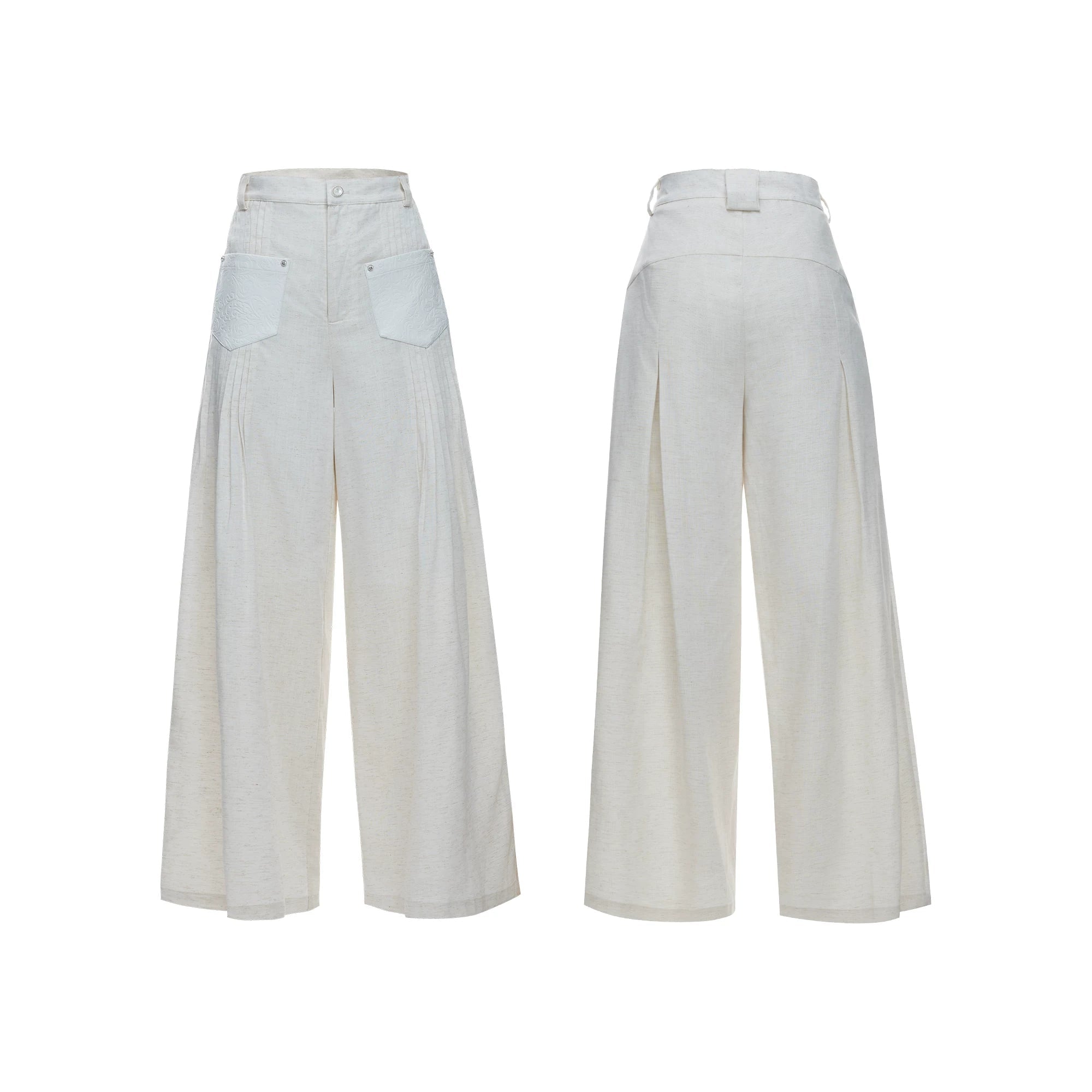 Embroidered Pleated Relaxed Shirt / Pants