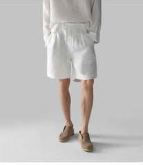 Relaxed Linen Straight Shorts