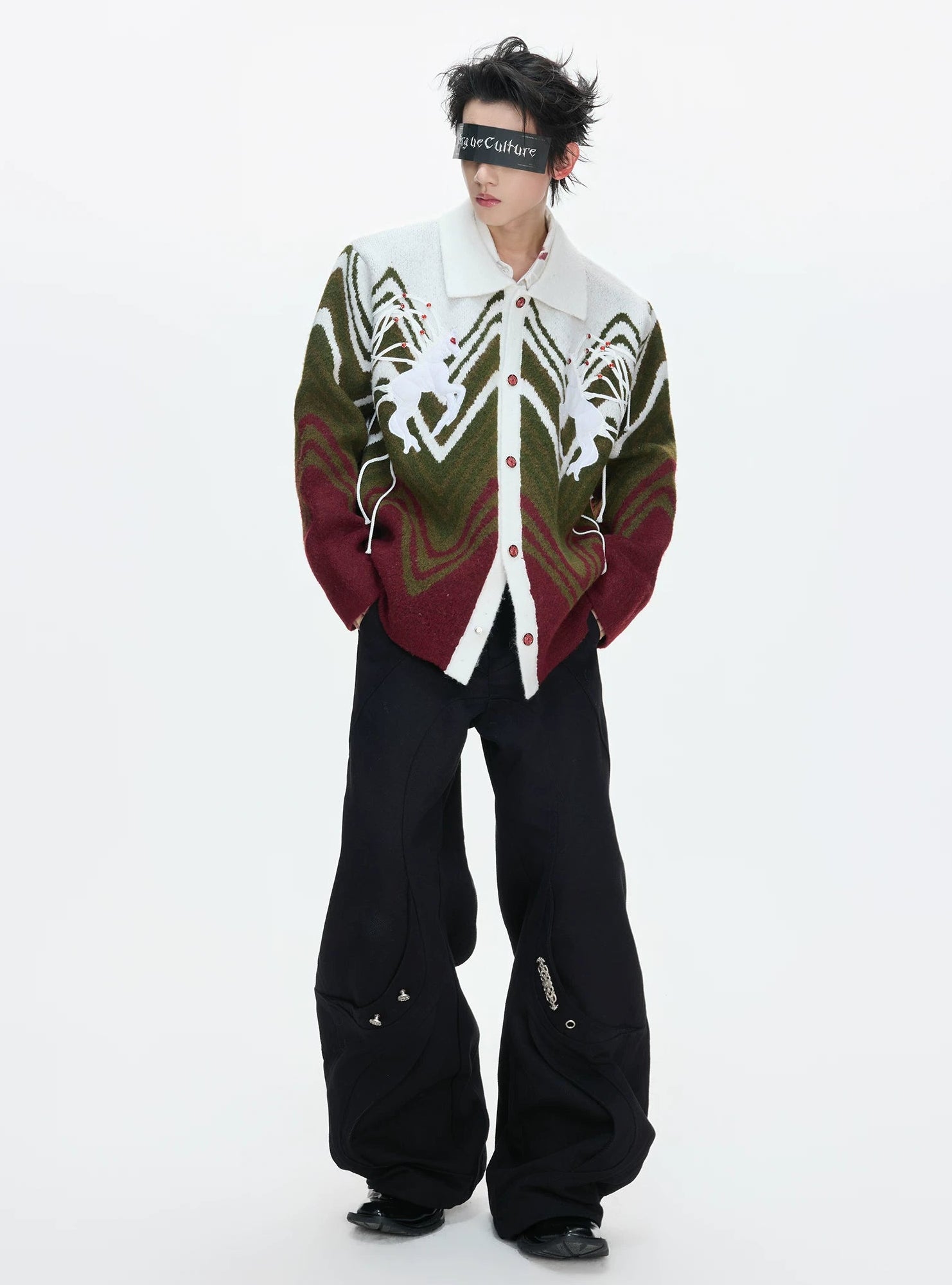 【26s Jan.】Gradient Color-blocked Knit Cardigan