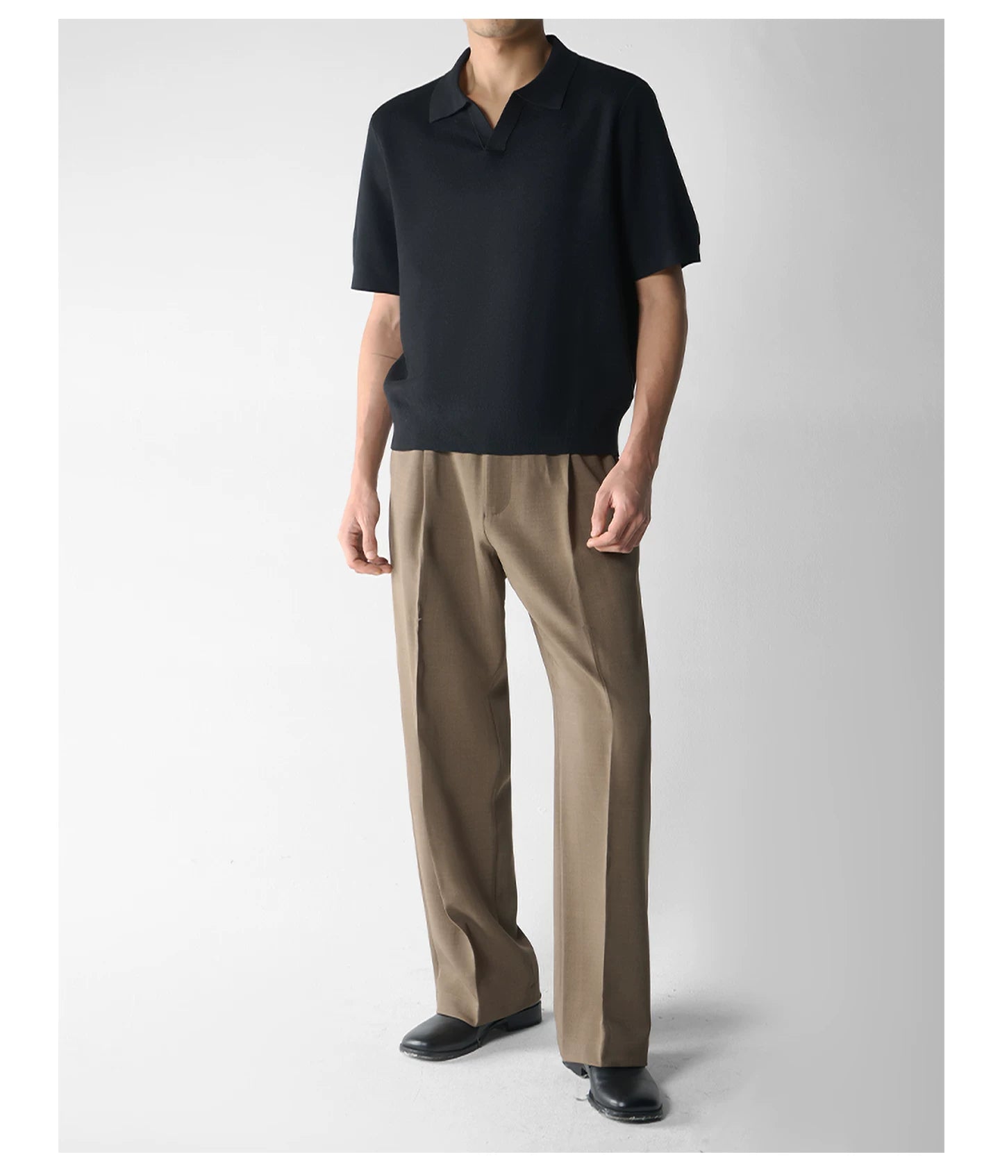 Ice Silk Knit Polo Shirt