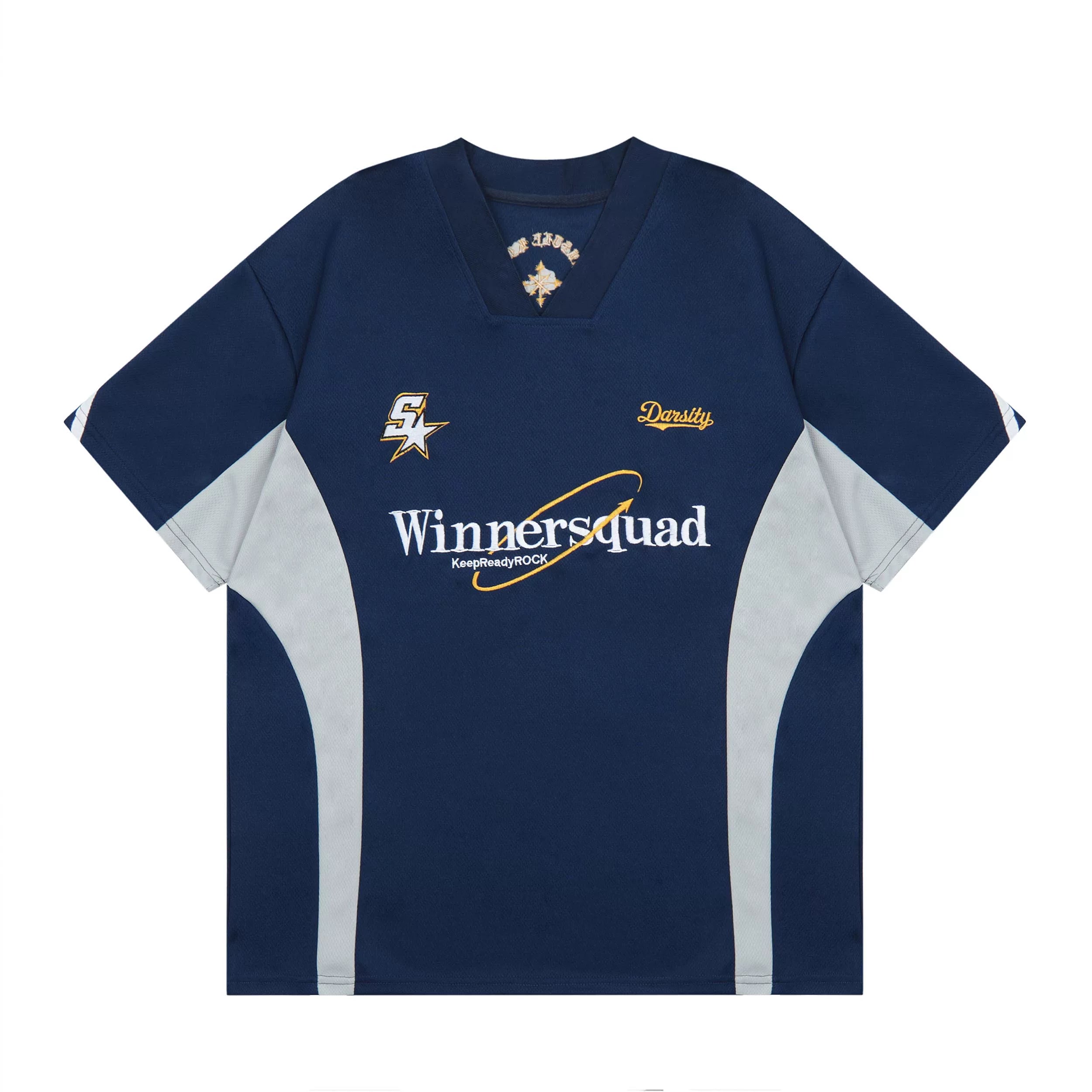 Vintage Embroidered V-Neck Jersey Tee
