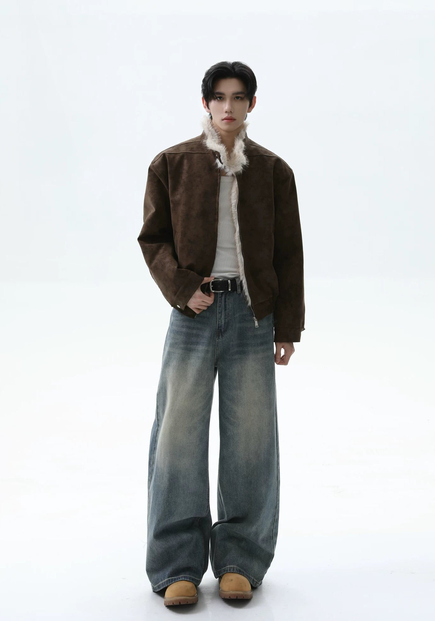 【26s Jan.】Eagle-Embroidered Harrington Padded Fur-Collar Jacket