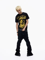 Vintage Rock Band Graphic Cropped Tee