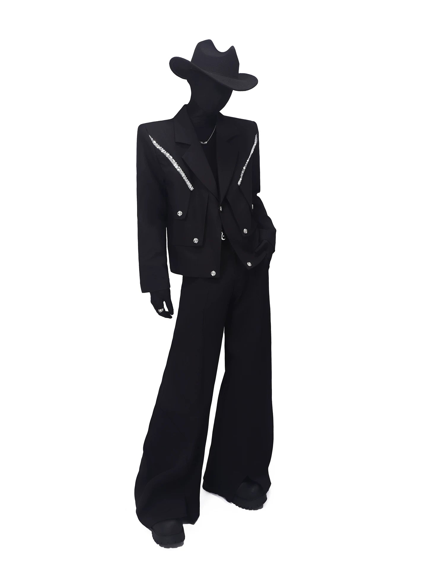 Layered Deconstructed Cropped Blazer