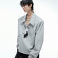 【25s Aug.】Striped Scarf and Ribbon V-neck Top