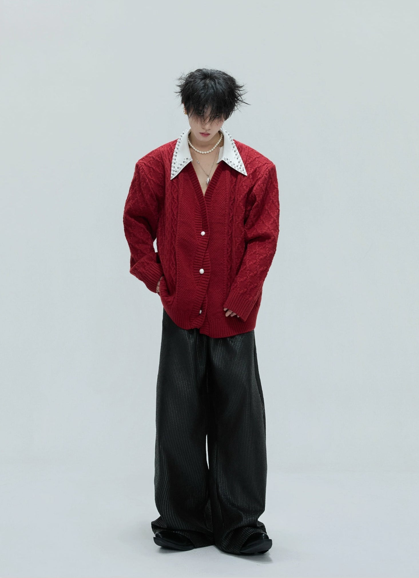 【25s Nov.】Elegant and Luxurious Vintage Handmade Pearl Sweater