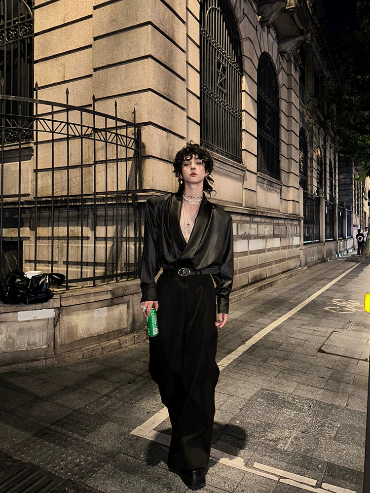 【26s Jan.】Minimal Leather Long-Sleeve Shirt