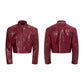 【25s Sep.】Cool Motorcycle Stand Collar Leather Jacket