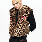 【25s Dec.】Leopard Print Fur Hooded Vest