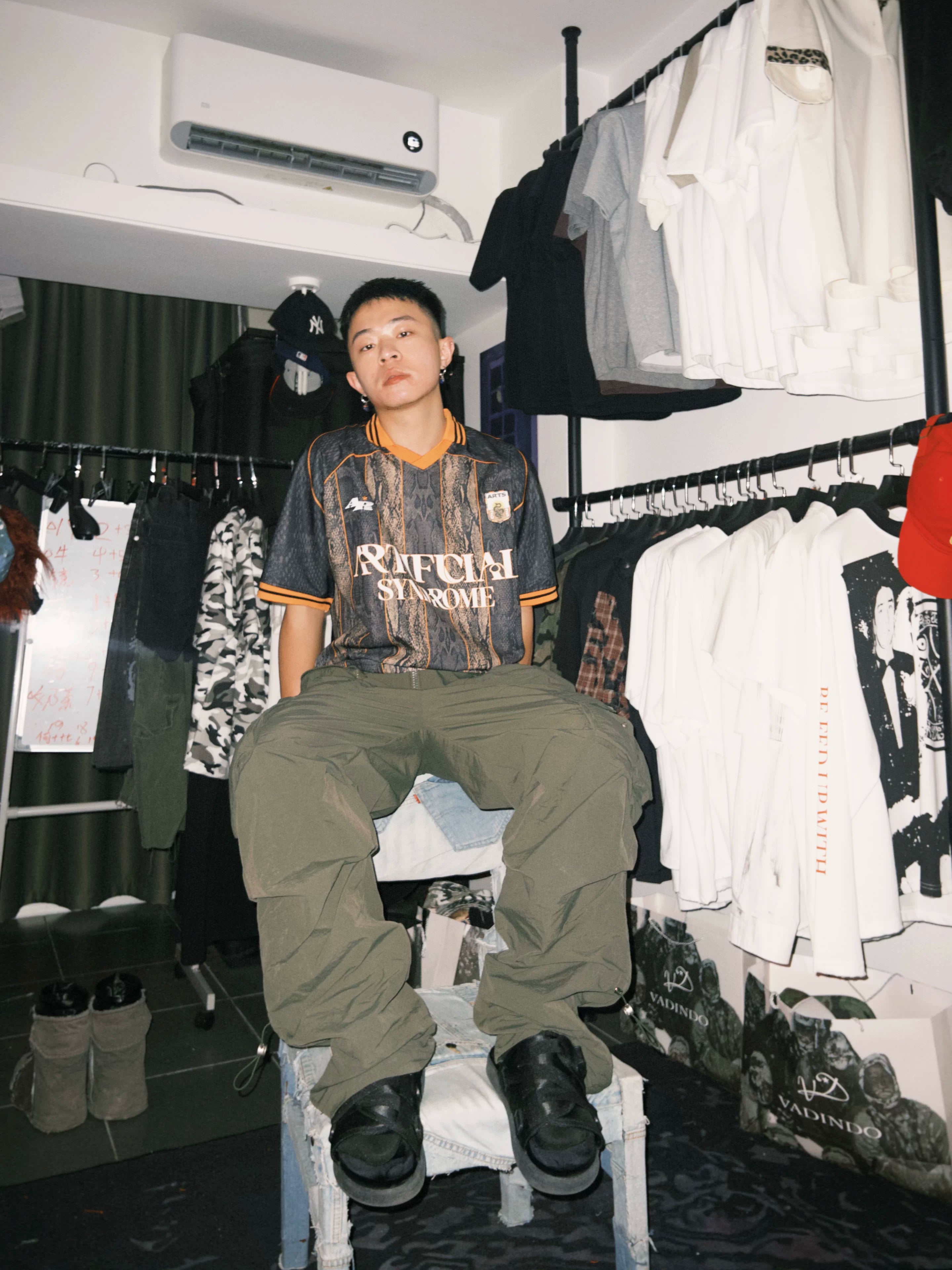 Snake Pattern Polo Jersey Tee