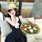 【25s Aug.】Sleeveless Knitted Dress with Waist Bow