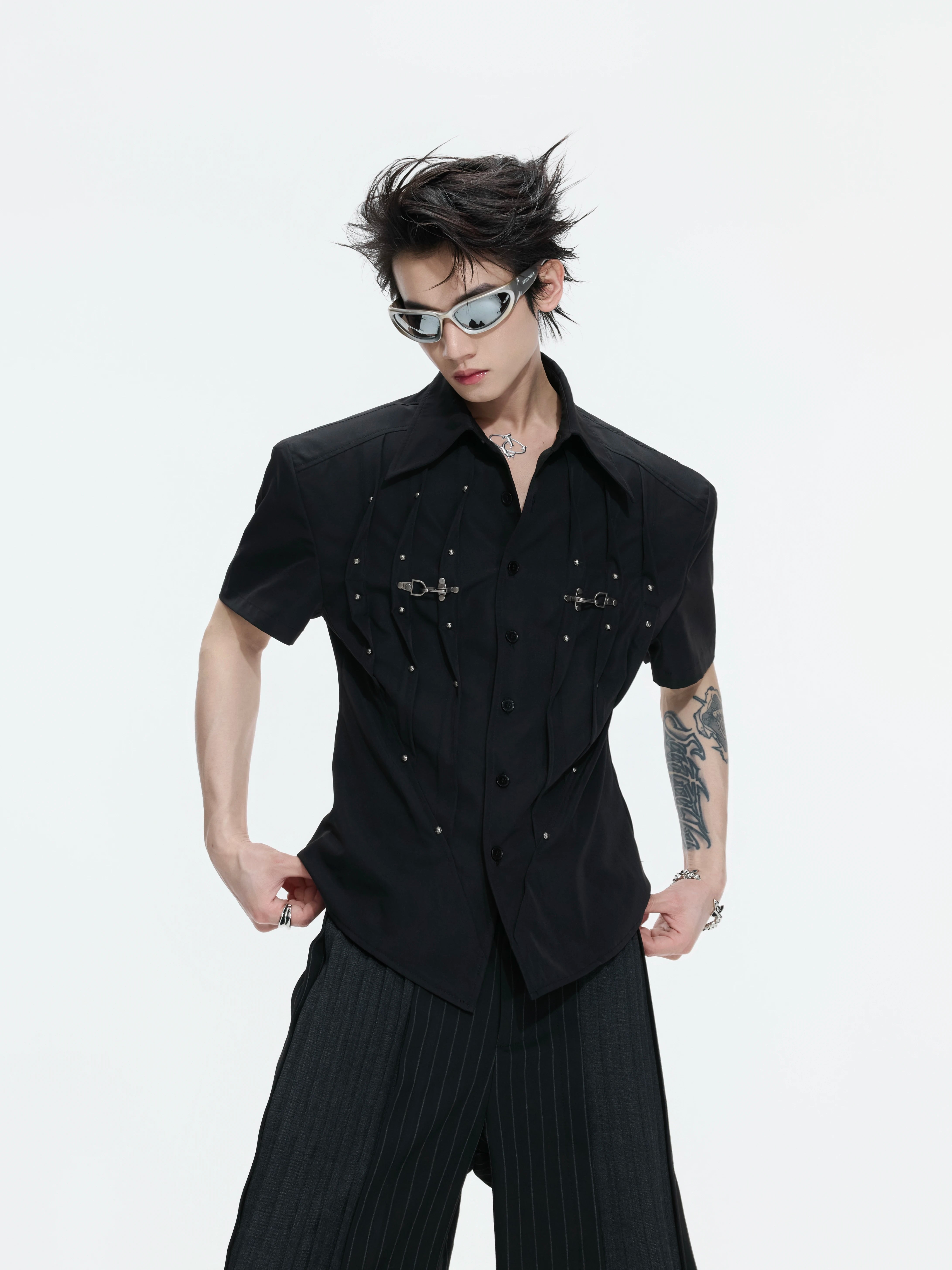 【26s Apr.】Pleated Waist Structured Shirt
