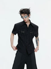 【26s Apr.】Pleated Waist Structured Shirt