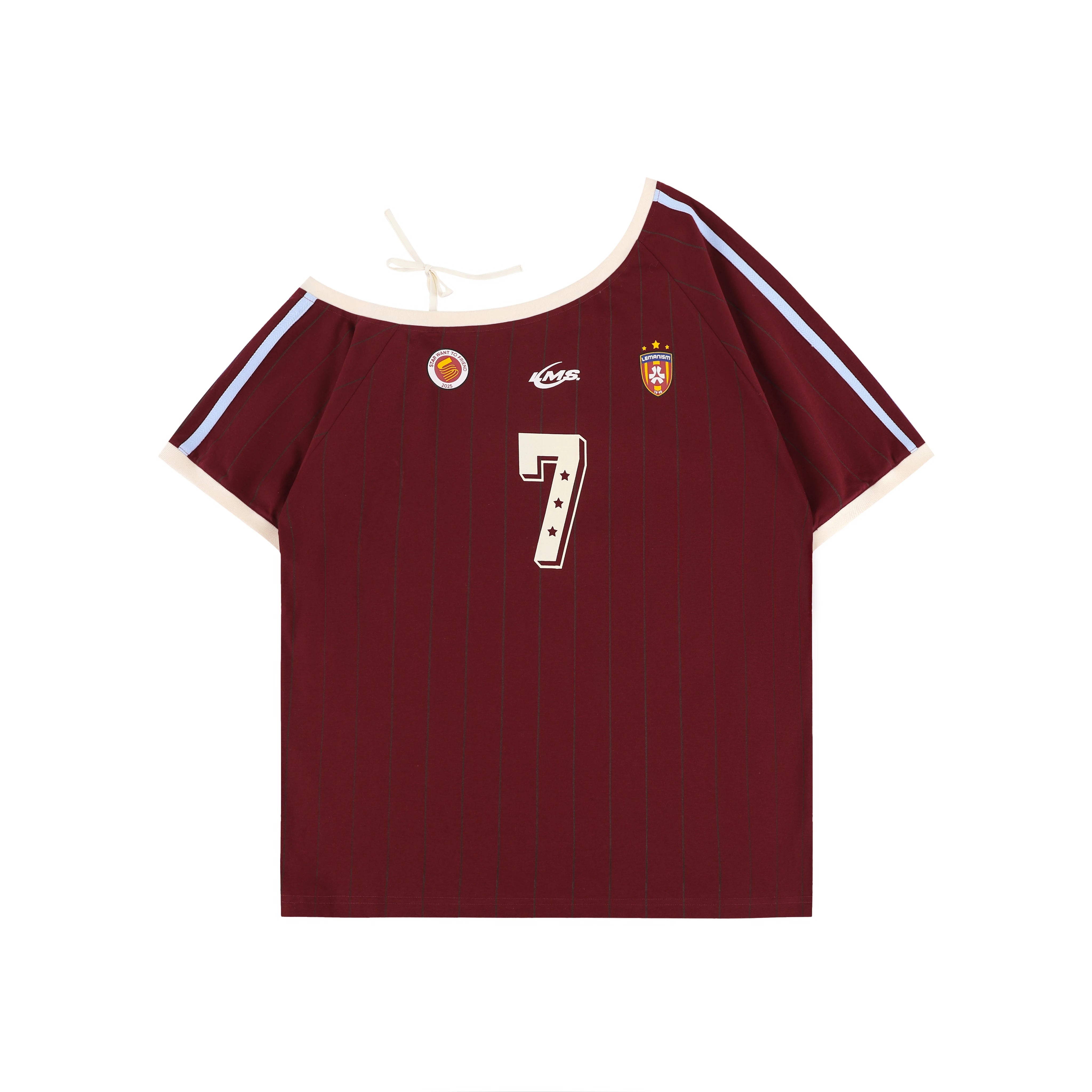 Contrast V-Neck Sports Jersey Tee