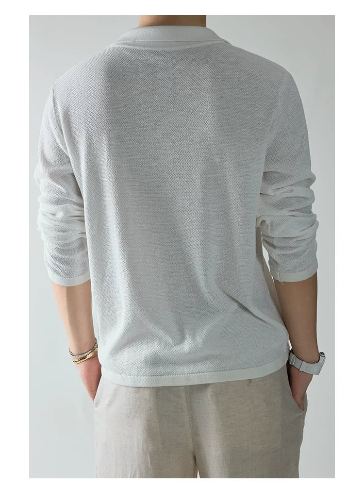 King's Gift Linen Blend Knit Cardigan