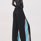 【25s Jul.】Blue Vintage Patchwork Sporty Wide-Leg Trousers