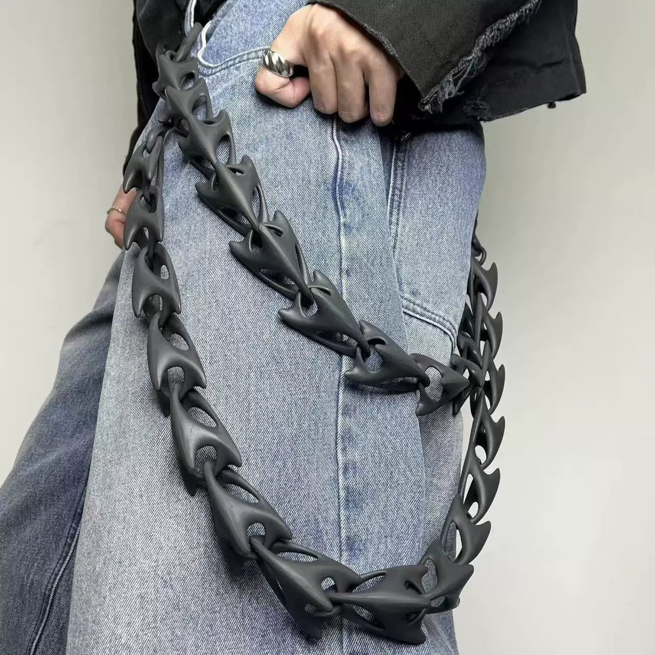 Cyber Gothic Spine Waist Chain