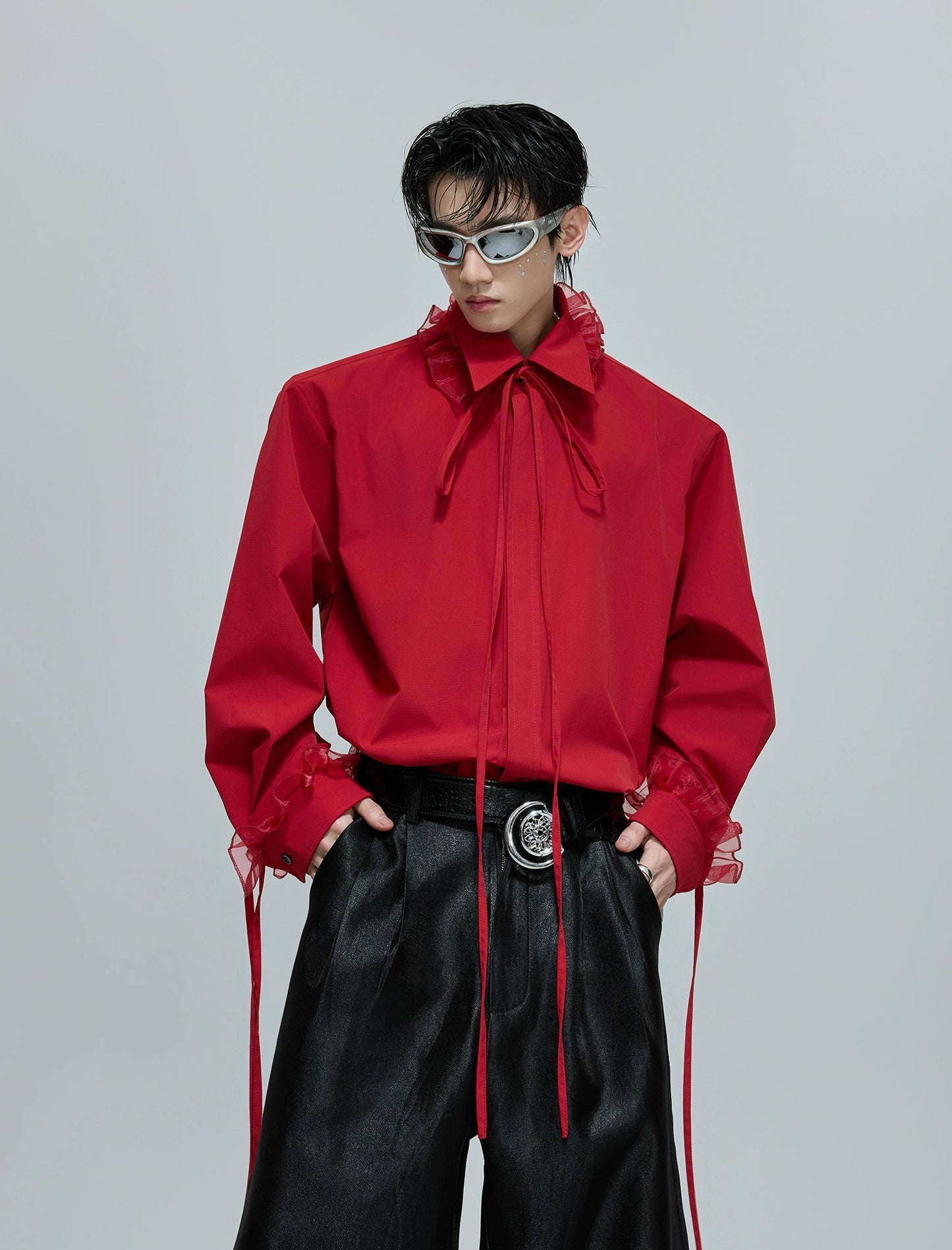 【25s Dec.】Detachable Lace Ribbon Design Shirt