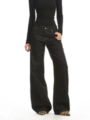 【25s Dec.】Studded Washed Irregular Waistband Jeans