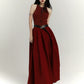 【25s Jul.】Sleeveless Printed Waist-Cinched Dress