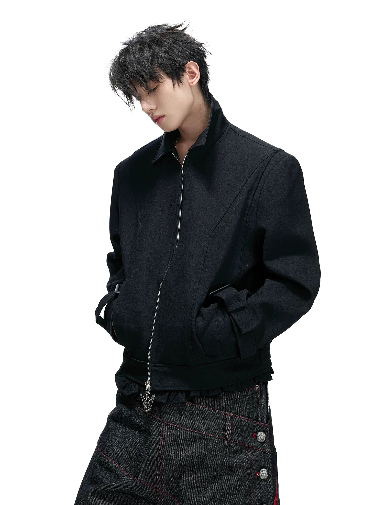 Spine Heavy Embroidered Patchwork Jacket