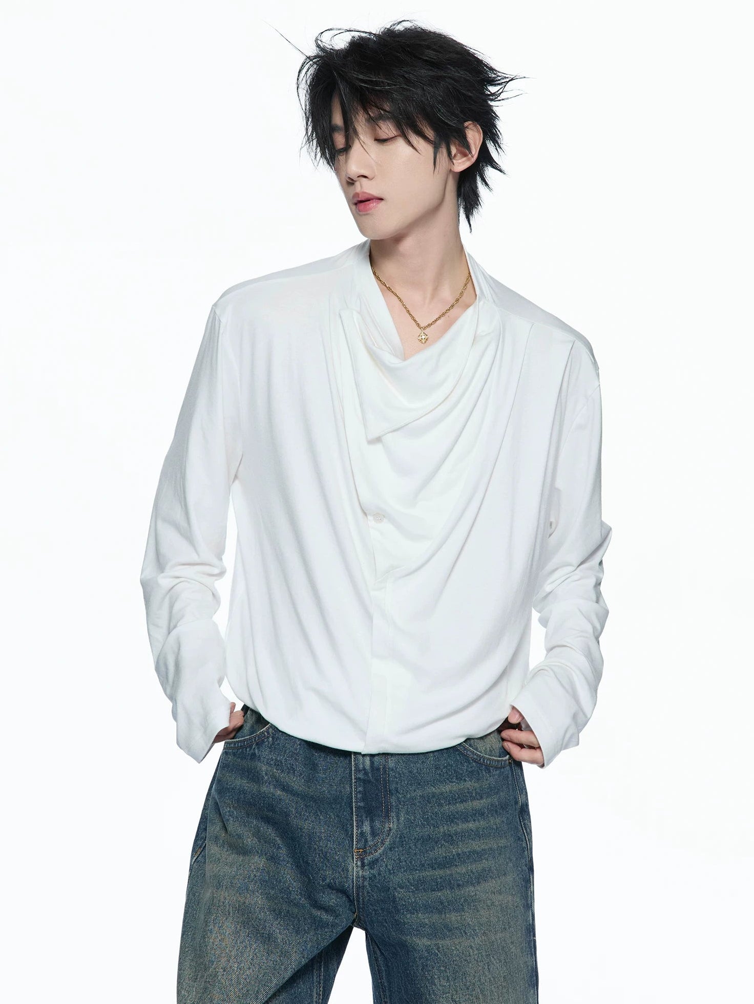 Multi-Form Draped Long Sleeve Base Layer