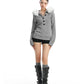 【25s Nov.】Detachable Fur Collar Henley Collar Sweater